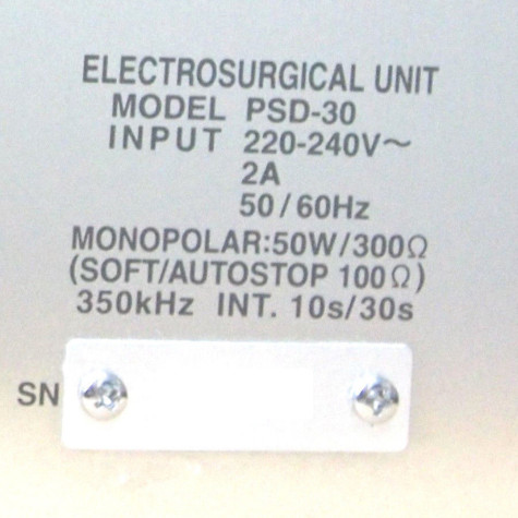 Olympus Electrosurgical Unit for Endoscopy w/o footswitch 220V PSD-30 (Set B)